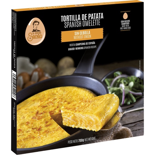 [500540] Tortilla De Patatas Sin Cebolla 700 G. Sin Gluten Clásica A La Sartén - La Cocina De Senen