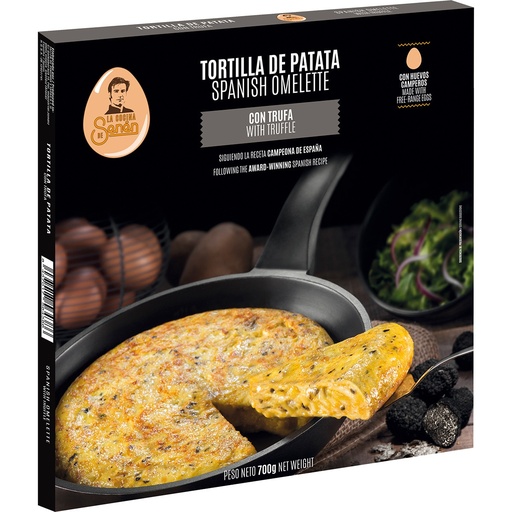 [500541] Tortilla De Patatas Con Trufa 700 G. Sin Gluten Clásica A La Sartén - La Cocina De Senen
