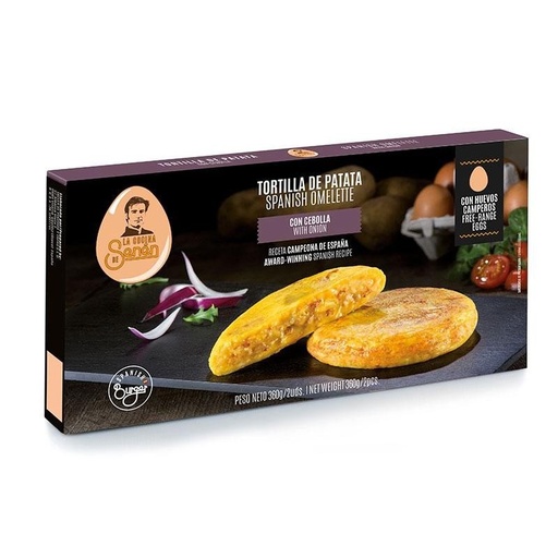 [500542] Tortilla De Patatas Con Cebolla 2 X 180 G. Sin Gluten Spanish Burger Baby - La Cocina De Senen