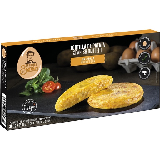 [500543] Tortilla De Patatas Sin Cebolla 2 X 180 G. Sin Gluten Spanish Burger Baby - La Cocina De Senen