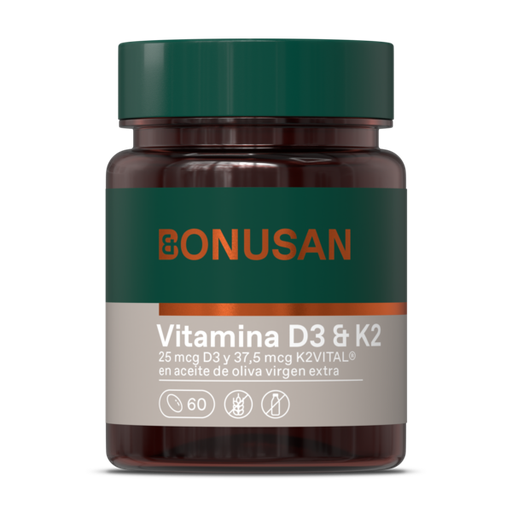 [300536] Vitamina D3 & K2 Forte 60 Perlas - Bonusan