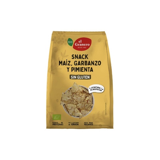 [400574] Snack De Maíz Garbanzo Y Pimienta Bio 60 G. - El Granero