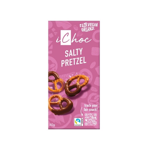 [400577] Chocolate Vegano Salty Pretzel 80 G. - Ichoc