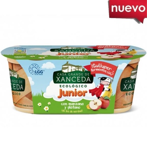 [060050] Yogur Junior Manzana Y Plátano 2X125 G. - Xanceda