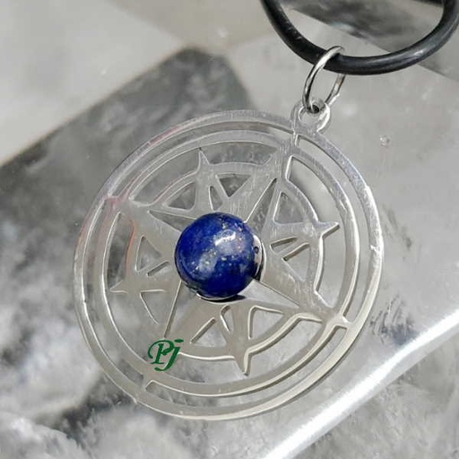 [100241] Colgante Acero Rosa De Los Vientos Lapislazuli - Prominer