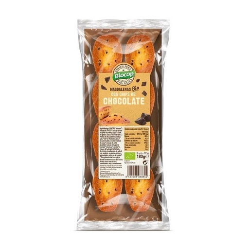 [205733] Magdalenas Con Chips Chocolate 180 G. - Biocop