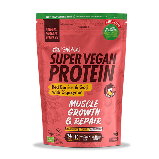 [175443] Súper Vegan Protein Red Berry Y Goji 400 G. - Iswari