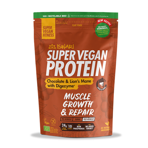 [175442] Súper Vegan Protein Choco Y Lion´S Mane 400 G. - Iswari