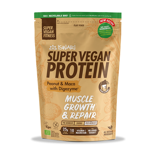 [175441] Súper Vegan Protein Cacahuete Y Maca 400 G. - Iswari