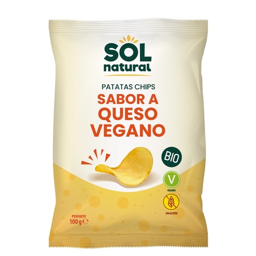 [045585] Patatas Fritas Sabor Queso Vegano 100 G. - Sol Natural