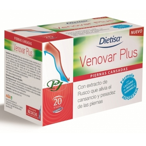 [052999] Venovar Plus 20 Ampollas - Dielisa