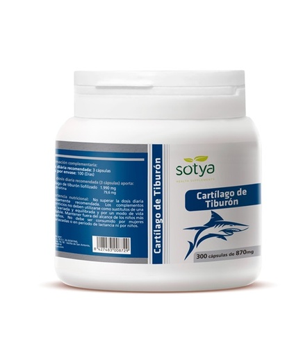 [0505251] Cartílago De Tiburón 300 Cápsulas 870 Mg. - Sotya
