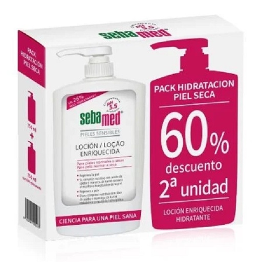 [1301010] Loción Hidratante 2 X 750 Ml. 60% 2ª Ud. - Sebamed
