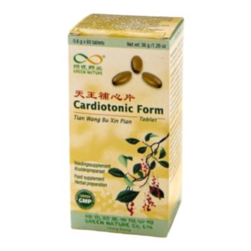 [053097] Fórmula China 37 Cardiotonic Form Fobias (Tian Wang Bu Xin Pian) 60 Tabletas - Green Nature