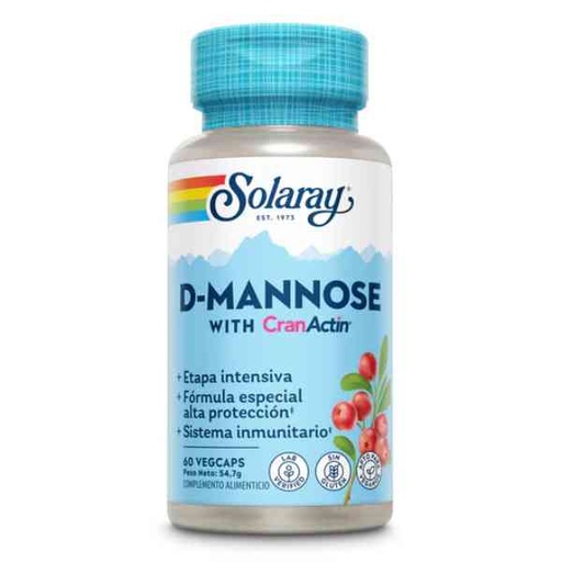 [0504705] D Mannose & Cranactin 60 Vegcáps 1000 Mg. - Solaray