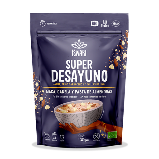 [205845] Súperdesayuno Maca, Canela Y Pasta Almendra 360 G. - Iswari