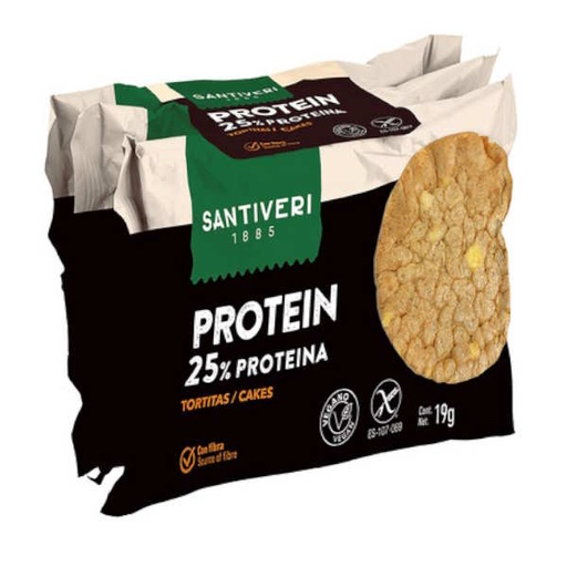 [041268] Tortitas 25% Proteína 3 x 19 G. - Santiveri