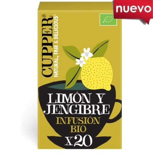[011966] Infusión Limón Y Jengibre Bio 20 Filtros - Cupper