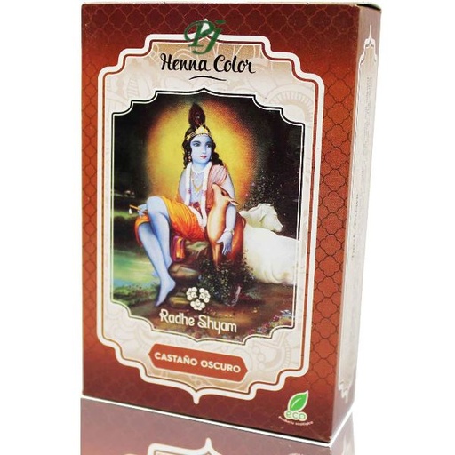 [18047] Henna Castaño Oscuro Polvo 100 G. - Radhe Shyam
