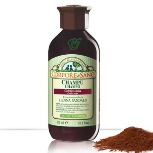 [181059] Champu Henna Sandalo Rojizo 300Ml - Corpore Sano