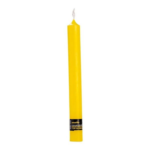 [181756] Vela Bujía Perfumada Amarillo - Cerería Mollá
