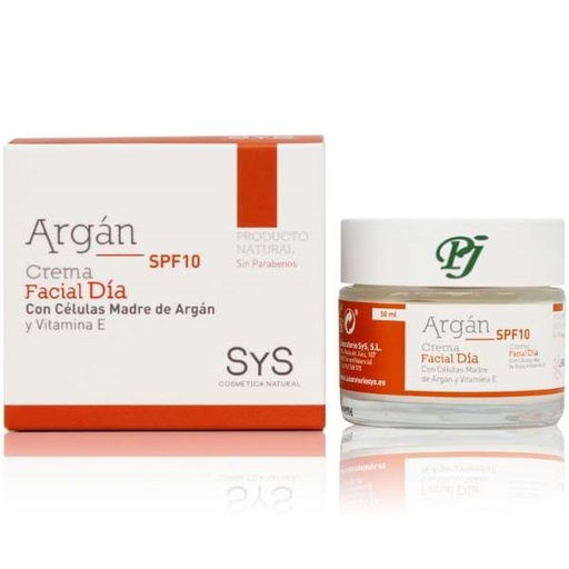 [186117] Crema Facial Día Argán Solar Spf10 50 Ml. - Sys