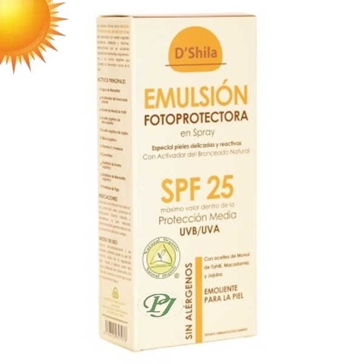 [186347] Solar 25 Emulsión Fotoprotectora En Spray 200 Ml. - Dshila