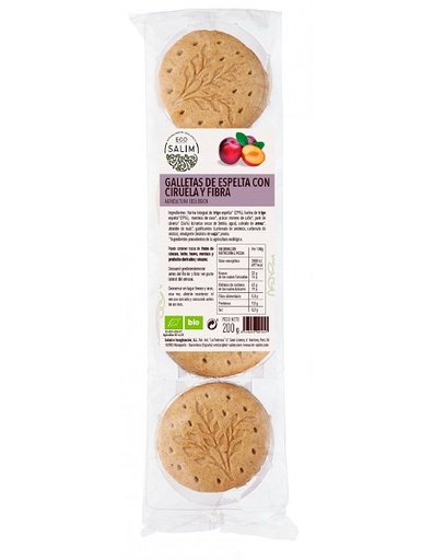 [205811] Galletas Espelta Integral Con Ciruela Y Fibra Bio 200 G. - Eco Salim