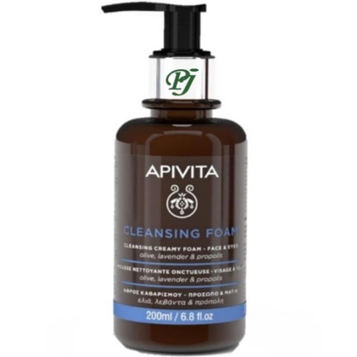 [187018] Crema Espuma Limpiadora Cara Y Ojos 200 Ml. - Apivita