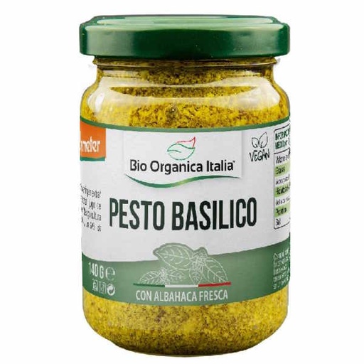 [037090] Pesto Básilico Vegano 140 G. - Bio Orgánica Italia