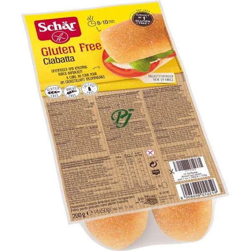 [201353] Pan Chapata Ciabattine Sin Gluten 200 G. - Schar