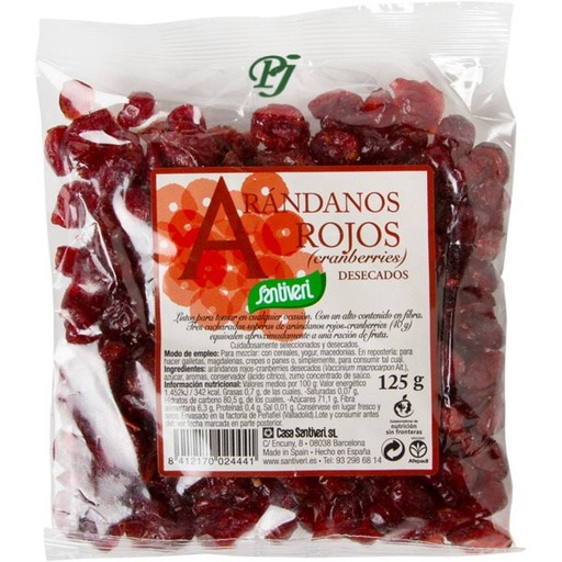 [201479] Arándanos Rojos Desecados 125 G. - Santiveri