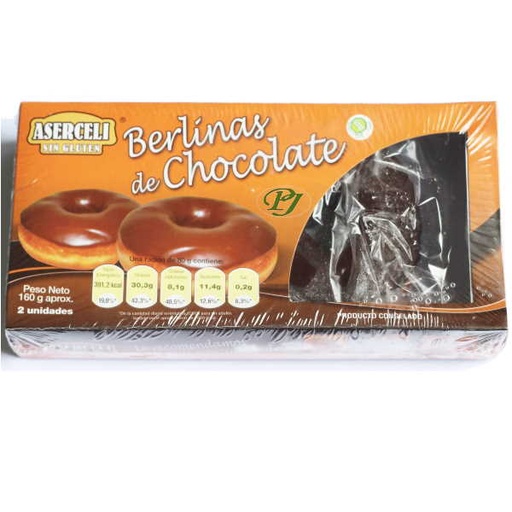 [203325] Donuts De Chocolate Negro Sin Gluten 100 G. - Aserceli