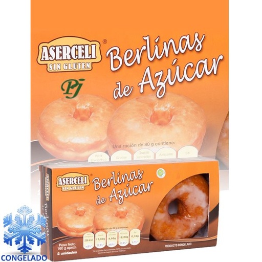 [203344] Donuts Berlinas De Azúcar Sin Gluten 100 G. - Aserceli