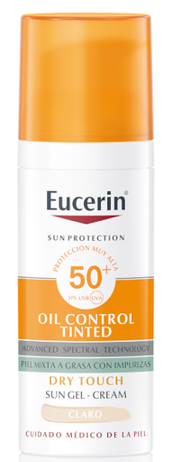 [1301212] Oil Control Dry Touch Gel Crema Fps 50+ 50 Ml. Tono Claro - Eucerin
