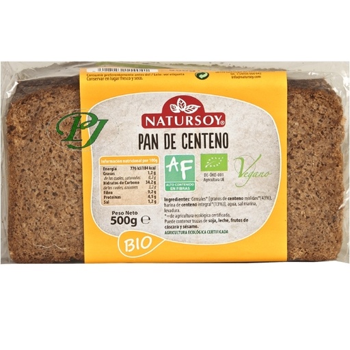 [203573] Pan Centeno Integral 500 G. - Natursoy