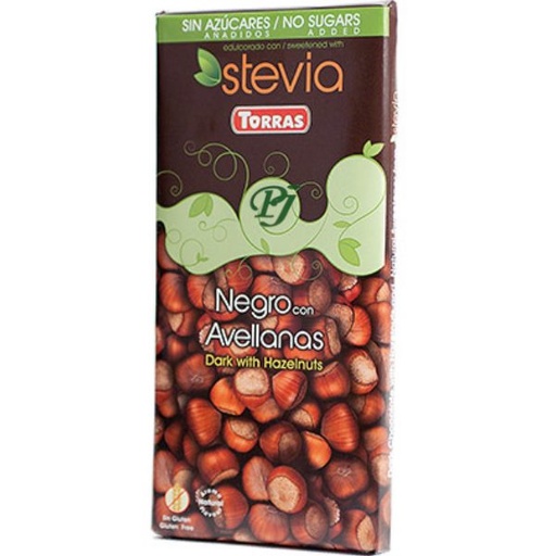 [203703] Chocolate Negro Con Avellanas Stevia 125 G. - Torras