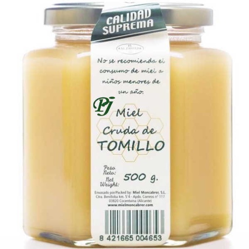 [203875] Miel Cruda Tomillo 500 G. - Moncabrer