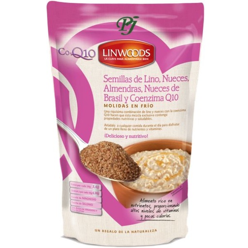 [204019] Semillas De Lino, Almendras, Nueces, Nuez De Brasil Y Coenzima Q10 200 G. - Linwoods