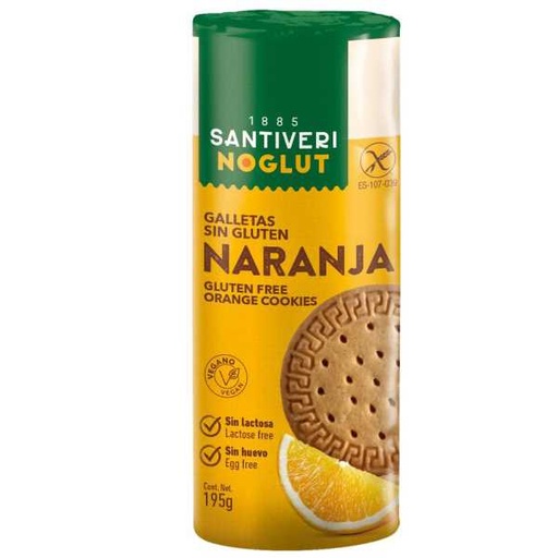 [204156] Noglut Galletas Digestive Naranja 195 G. - Santiveri