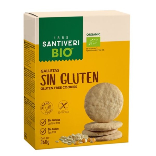 [204353] Galletas Digestive Sin Gluten Bio 360 G. - Santiveri