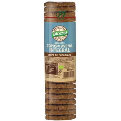 [204919] Galletas Copos Avena Integral Con Chocolate 250 G. - Biocop