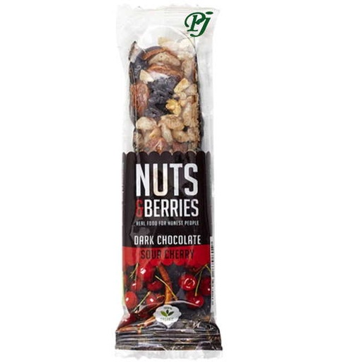 [205382] Barrita Chocolate Negro Cereza 40 G. - Biocop