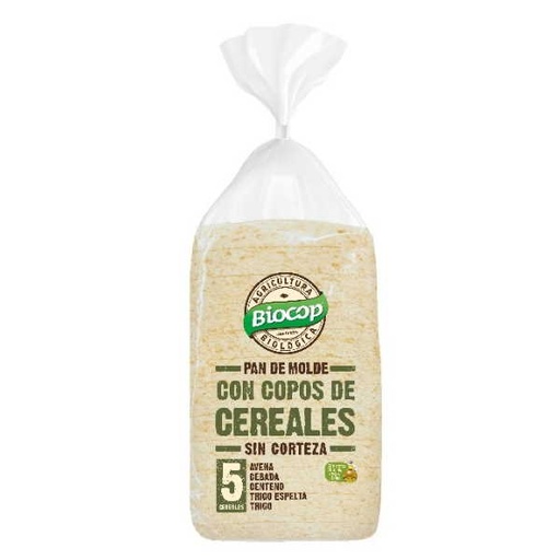 [205574] Pan De Molde Con Copos De Cereales Sin Corteza 300 G. - Biocop