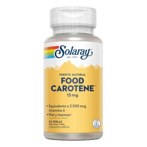 [0504690] Food Carotene 30 Perlas 15 Mg. - Solaray