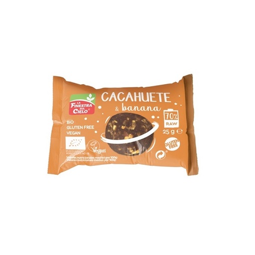 [205799] Energy Ball Cacahuete&Banana Bio Sin Gluten 25 G. - La Finestra