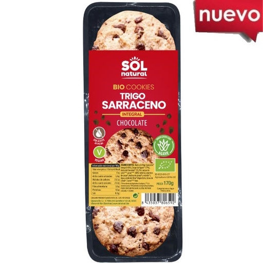 [205632] Cookies Trigo Sarraceno Y Chocolate Bio 170 G. - Sol Natural