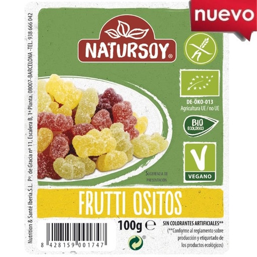 [205672] Frutti Ositos De Goma 100 G. - Natursoy