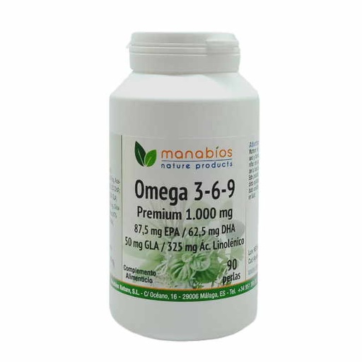 [057867] Omega 3 6 9 90 Perlas 1000 Mg. - Manabios