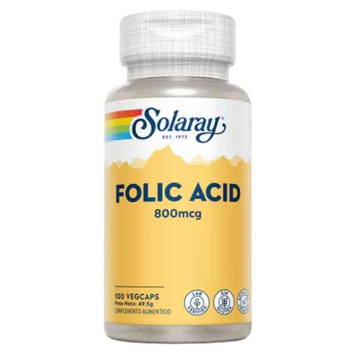 [058660] Ácido Fólico 100 Cápsulas 800 Mcg. - Solaray
